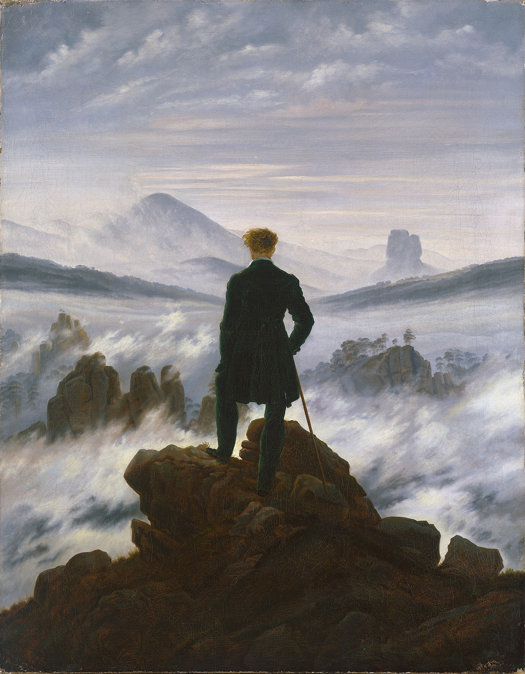 Wanderer Above the Sea of Fog - Caspar David Friedrich